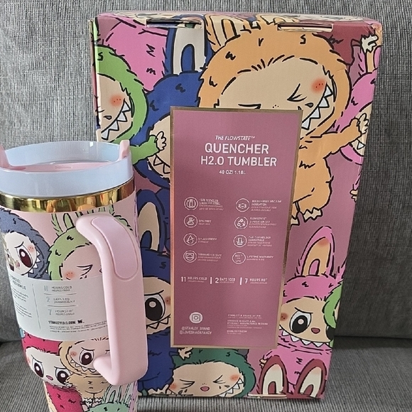 Stanley LoveShackFancy Labubu Quencher H2.0 Tumbler, 40oz. New In Collectors Box - Picture 10 of 13